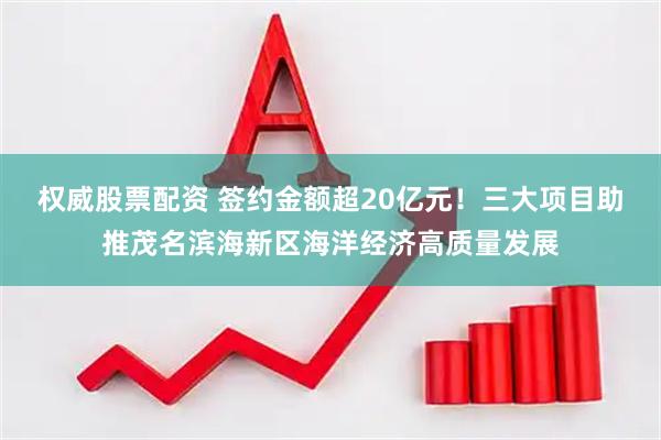 权威股票配资 签约金额超20亿元！三大项目助推茂名滨海新区海洋经济高质量发展